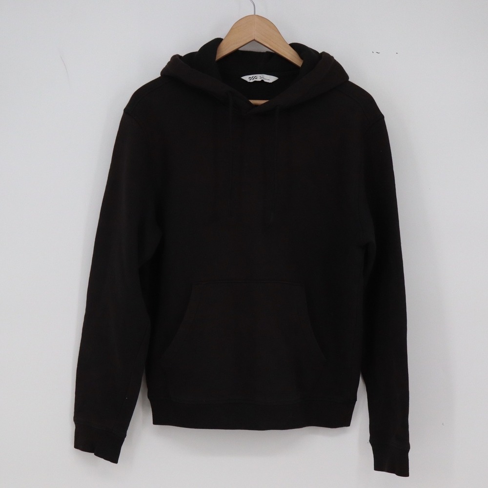 DSG Hoodie Mens Small Pullover Black Long Sleeve Cotton Blend Excellent